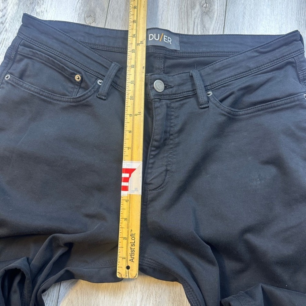 Duer DU/ER N2X Relax Taper Jeans Mens 36x30 Black Denim Stretch Performance Men - Picture 4 of 12